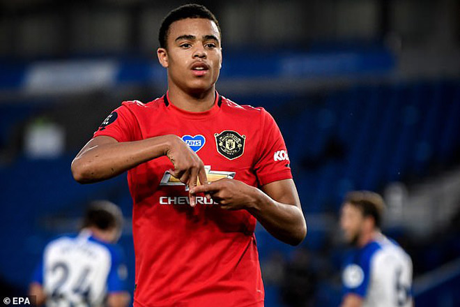 Tài năng trẻ Mason Greenwood mở tỷ số cho MU khi làm khách của Brighton