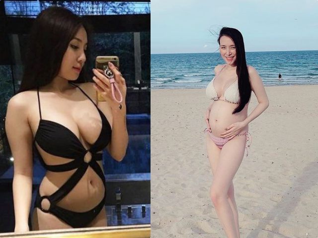 Gu thời trang bầu bí của bà xã Khắc Việt vẫn táo bạo thế này