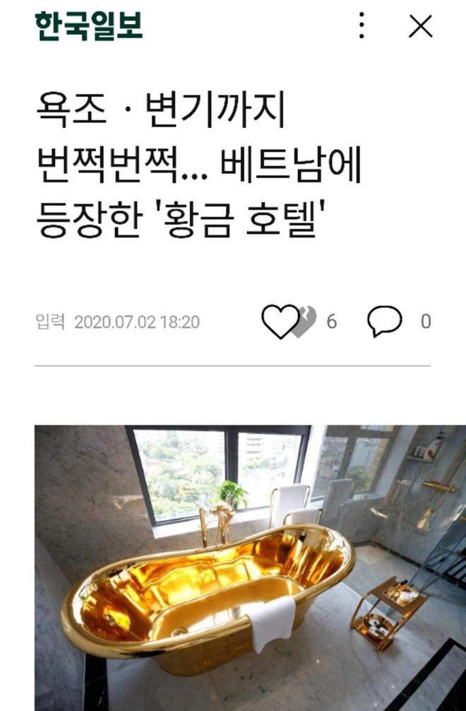 Khách sạn dát vàng của đại gia Đường "bia" lên báo Hàn