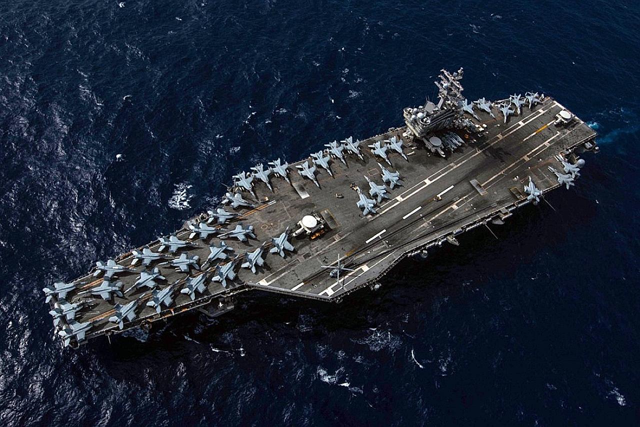 Tàu sân bay USS Ronald Reagan của Mỹ (ảnh: NI)