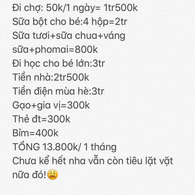 Khoe bảng chi tiêu "bớt hão huyền khi lấy chồng", mẹ trẻ bị chất vất vì khoản chi vô lý - 1