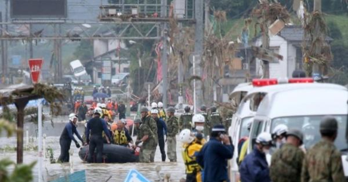 Mưa lớn gây ngập lụt nghiêm trọng ở Nhật Bản khiến 40 người thiệt mạng. (Ảnh minh họa)