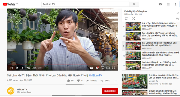 Anh Thông – người sáng lập Mê Lan sẵn sàng chia sẻ bí quyết trồng lan cho người chơi hoa