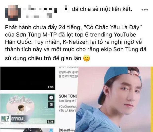 Ê-kíp Sơn Tùng bị dân mạng Hàn Quốc nghi ngờ sử dụng chiêu trò, gian lận để leo lên top trending - 2