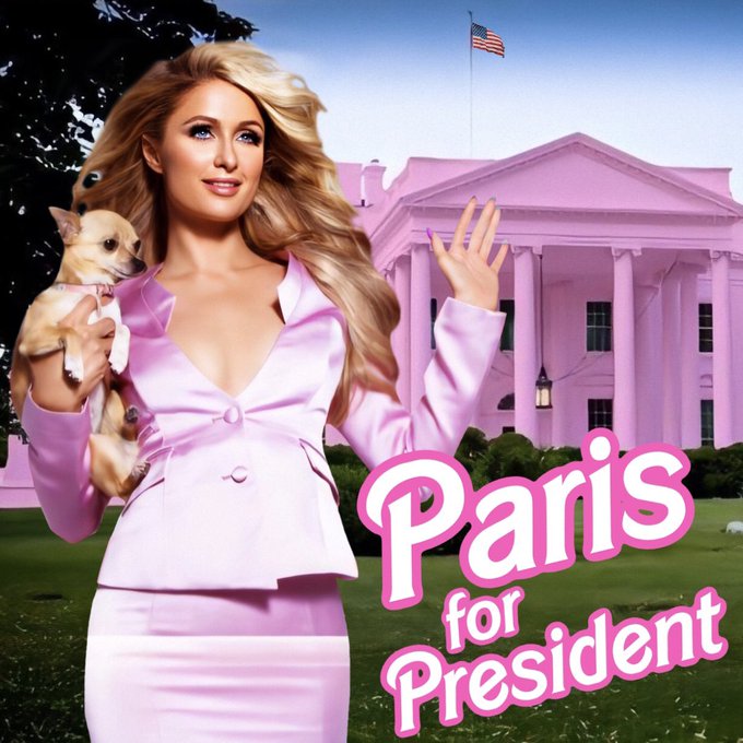 Paris Hilton đăng tải bài đăng với dòng trạng thái Paris tranh cử Tổng thống gây xôn xao