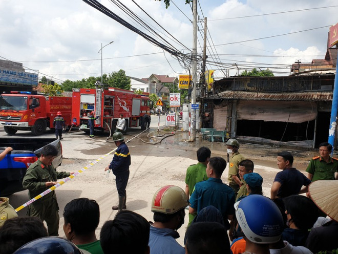 Đám cháy được dập tắt sau hơn 30 phút. Ảnh: KD