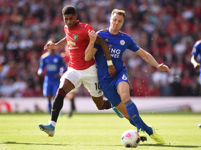 MU (áo đỏ) và Leicester hứa hẹn sẽ có trận "chung kết" ở vòng 38