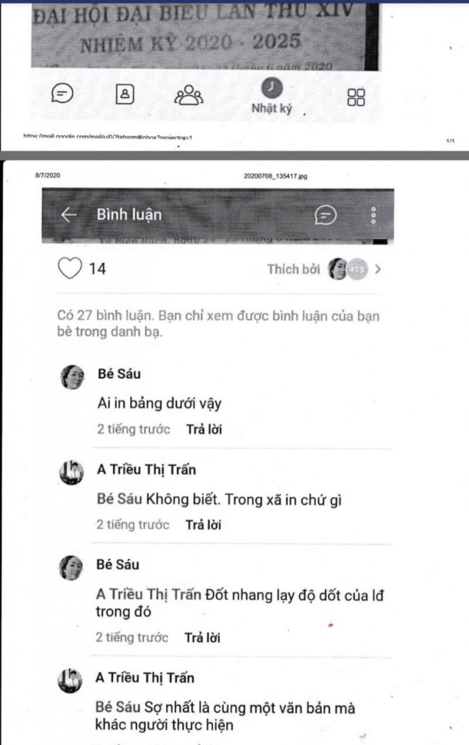 Dẫn tới việc cán bộ đăng lên mạng xã hội và có lời bình nhạy cảm