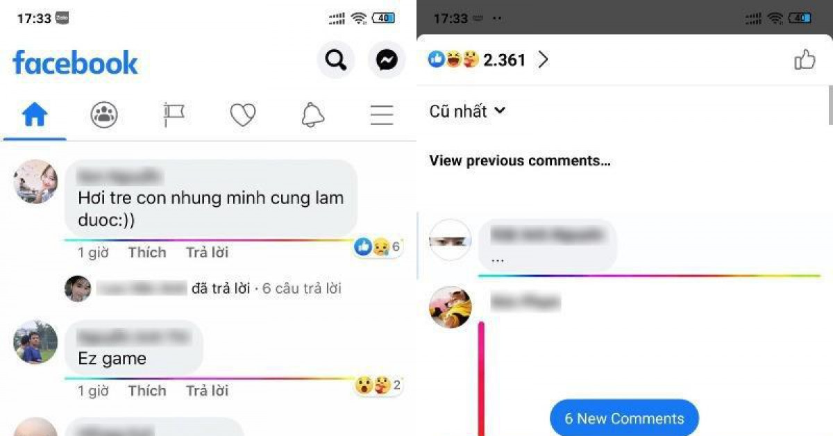 Công nghệ thông tin - Cách đăng bình luận Facebook có đường kẻ đầy màu sắc