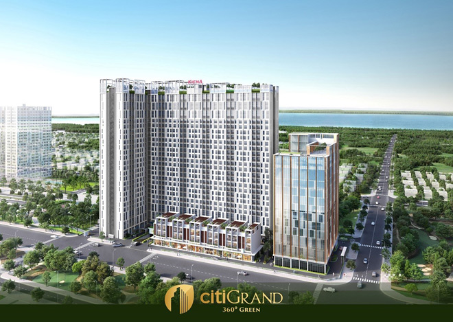 Cư dân CitiGrand được thụ hưởng môi trường sống trong lành, xanh mát với mật độ cây xanh cao gấp 9 lần nội thành, liền kề công viên trung tâm 4 ha.