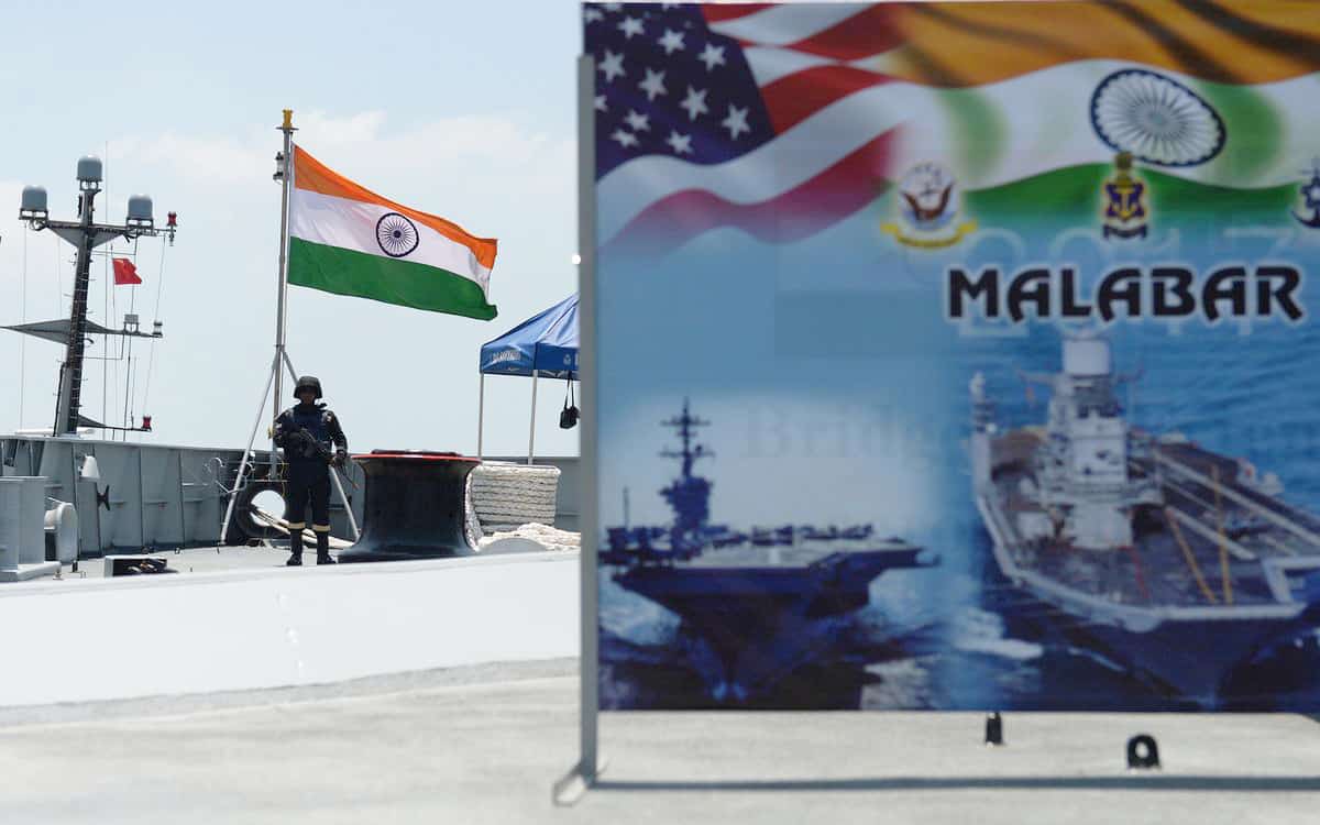 Ấn Độ lên kế hoạch mời Úc tham gia cuộc tập trận hải quân&nbsp;thường niên Malabar. Ảnh: Bloombergquint