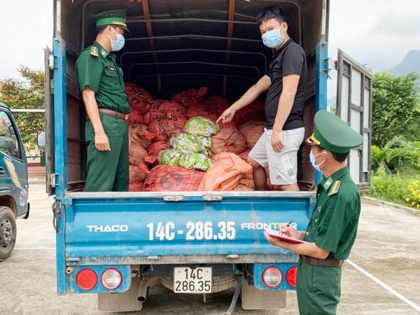 Chiếc xe chở chân gà lậu sang Trung Quốc