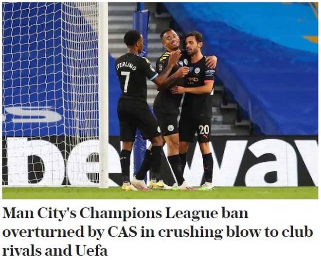 Báo chí Anh vỡ òa vì Man City thoát án Cúp C1, khiêu khích UEFA - 4