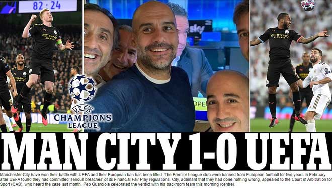 Báo chí Anh vỡ òa vì Man City thoát án Cúp C1, khiêu khích UEFA - 1