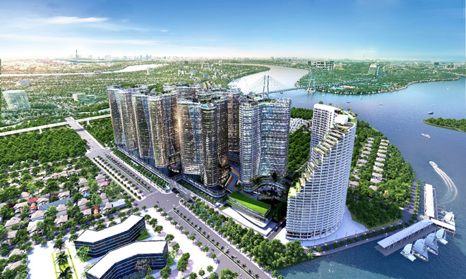 Sunshine Diamond River tọa lạc tại đường Đào Trí, Quận 7 có tầm nhìn hướng sông Sài Gòn rộng mở