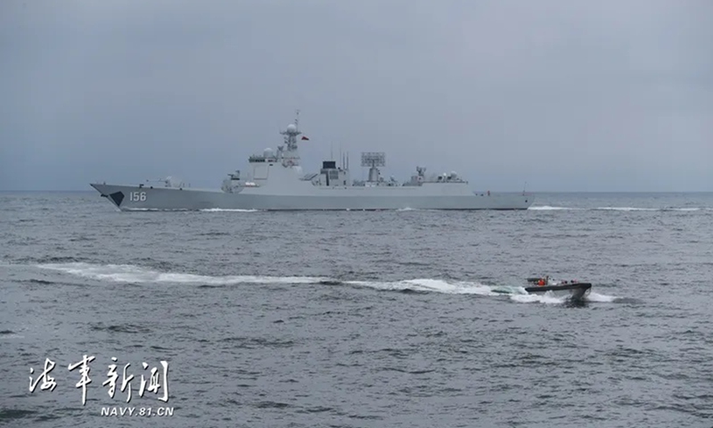Tàu khu trục Type 052D mang số hiệu 156 gần đây tham gia tập trận trên biển Hoa Đông.