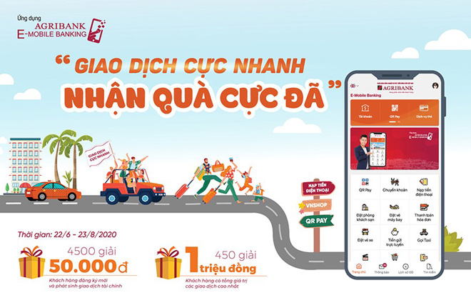 Giao dịch qua Agribank E-Mobile Banking tiện lợi, an toàn và nhiều ưu đãi.