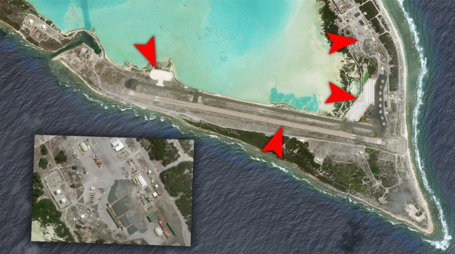 Hình ảnh vệ tinh tiết lộ việc Washington bắt đầu mở rộng và củng cố căn cứ trên đảo Wake ở Thái Bình Dương.Ảnh: The War Zone
