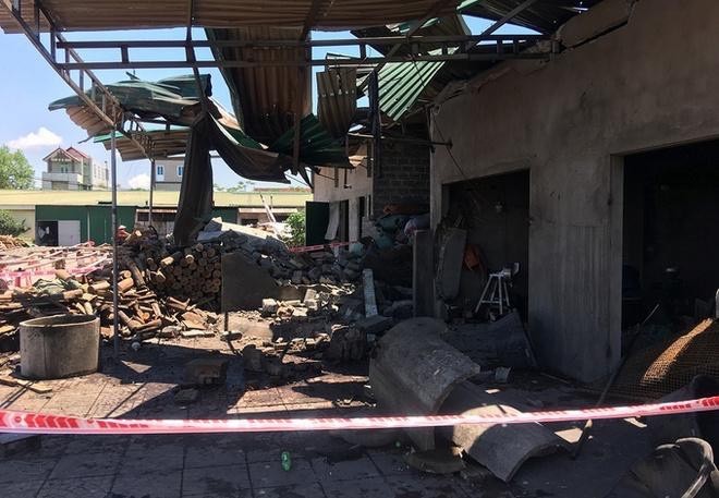 Hiện trường nơi xảy ra sự việc nổ lò hơi áp suất.