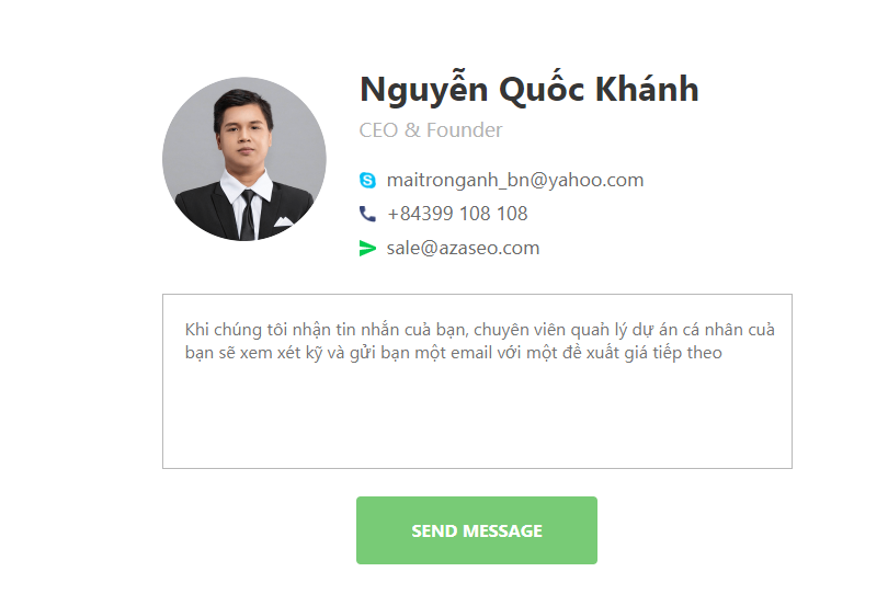 CEO Nguyễn Quốc Khánh của AZA SEO.