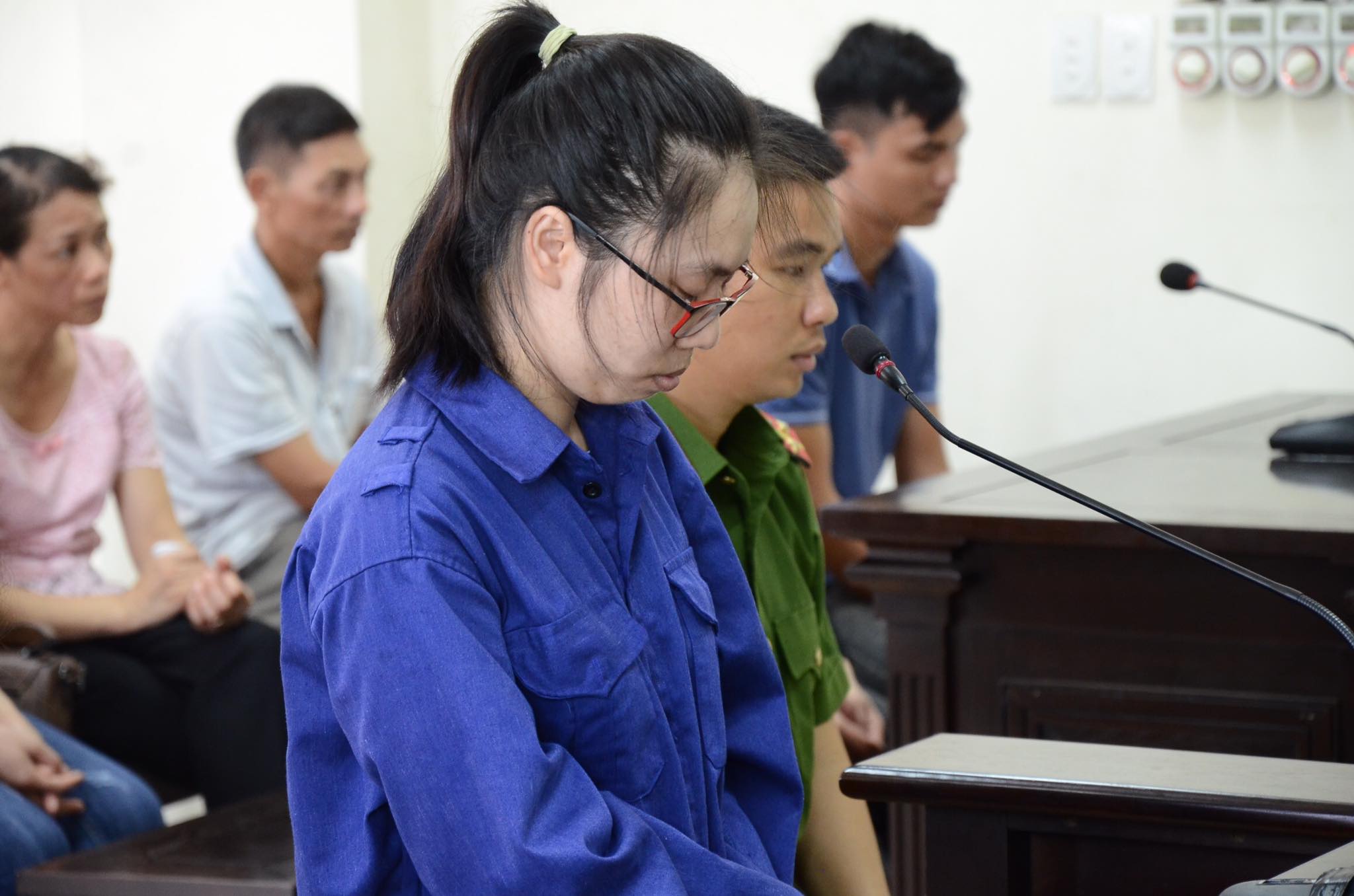 Bị cáo Trang tại phiên xét xử.