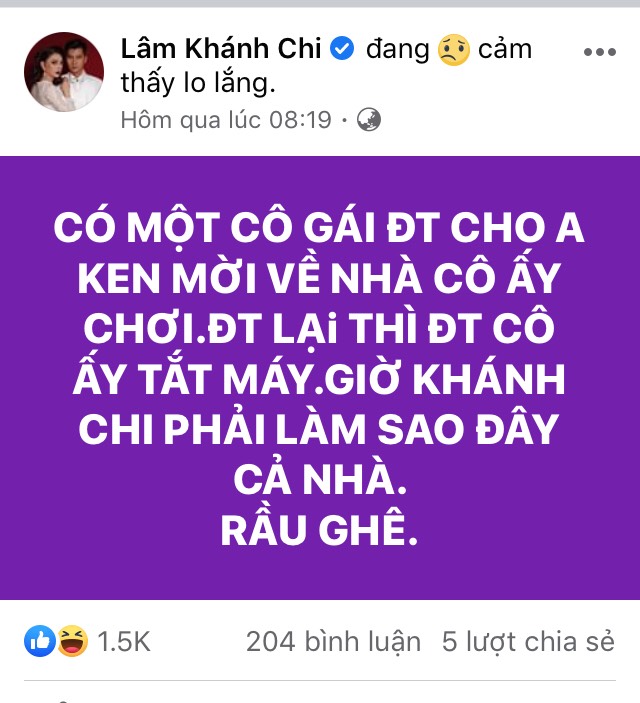 Chồng trẻ kém 8 tuổi của Lâm Khánh Chi bị "tiểu tam" gọi điện tán tỉnh, mời về tận nhà - 1