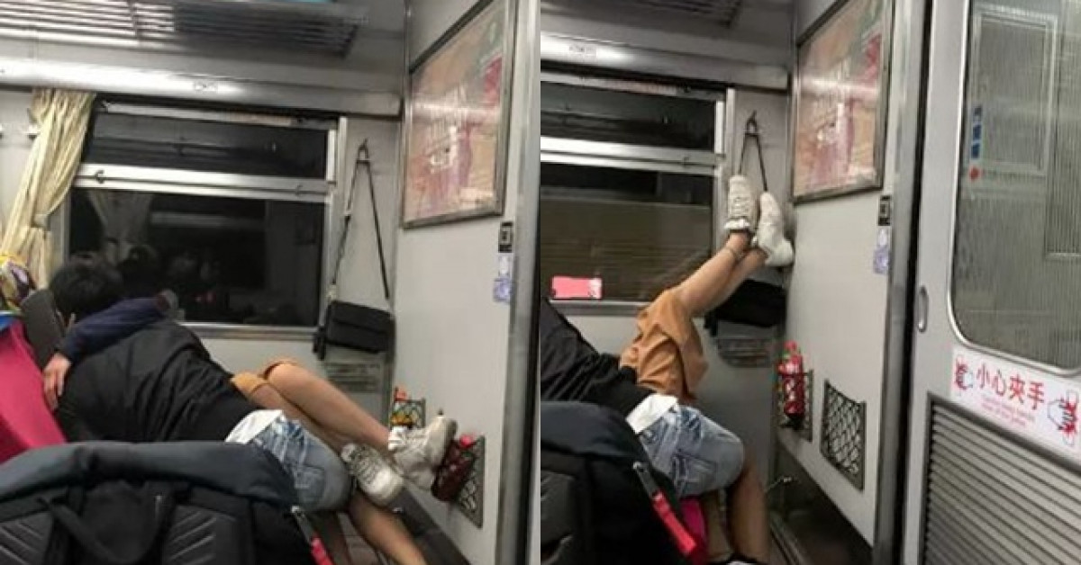 Bạn trẻ - Cuộc sống - Ôm hôn trên tàu ở tư thế nhạy cảm, cặp đôi trẻ khiến dân mạng nóng mắt