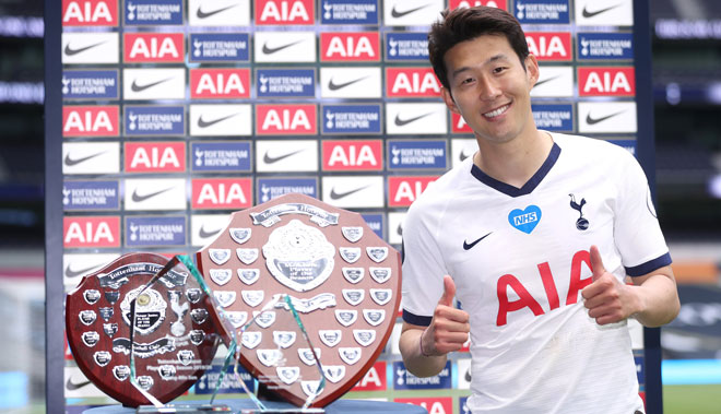 Son Heung Min ẵm trọn 4 giải thưởng cá nhân do CLB Tottenham trao tặng trong mùa giải 2019/20