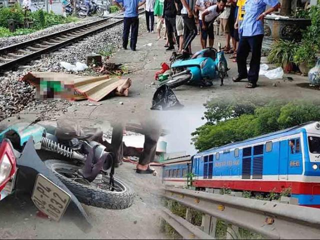 Tin tức trong ngày - Va chạm với tàu hoả, tài xế GrabBike tử vong thương tâm