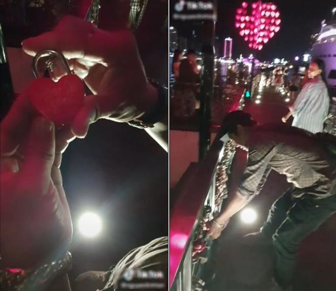 Bạn trẻ - Cuộc sống - Mở khóa tình yêu ném xuống sông Đà Nẵng nam thanh niên bị dân mạng "ném đá" không thương tiếc