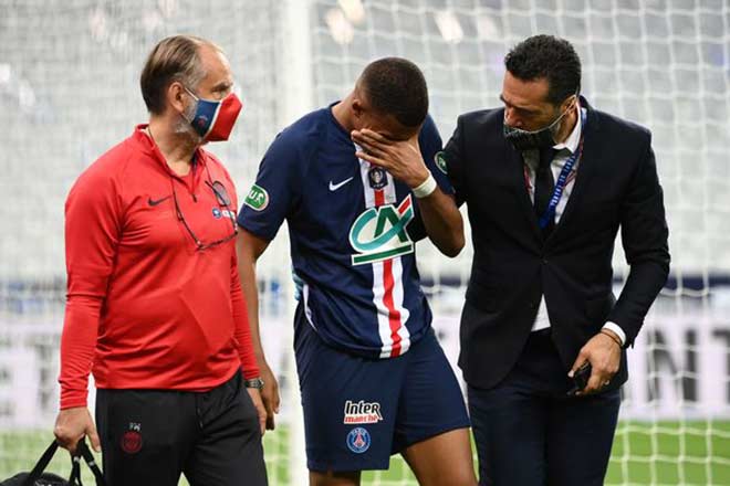 Mbappe chấn thương kinh hoàng: Vẹo mắt cá, PSG lo âu đấu Cúp C1 - 12