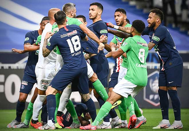 Video highlight trận PSG - St. Etienne: Ẩu đả dữ dội vì Mbappe, bước ngoặt phút 14 - 3