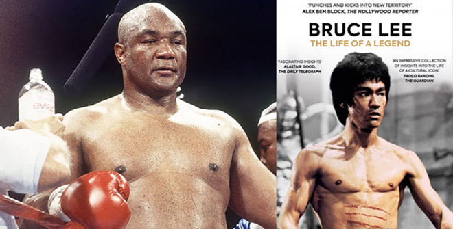 Huyền thoại boxing có những cú đấm như "cuồng phong" George Foreman (trái) có nhận định đáng chú ý về Lý Tiểu Long