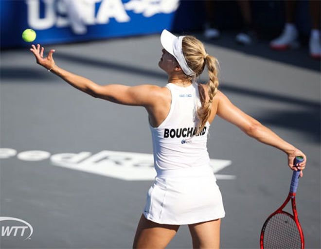 Bouchard obtuvo su primera victoria en el torneo Mundial de Tenis por Equipos de este año