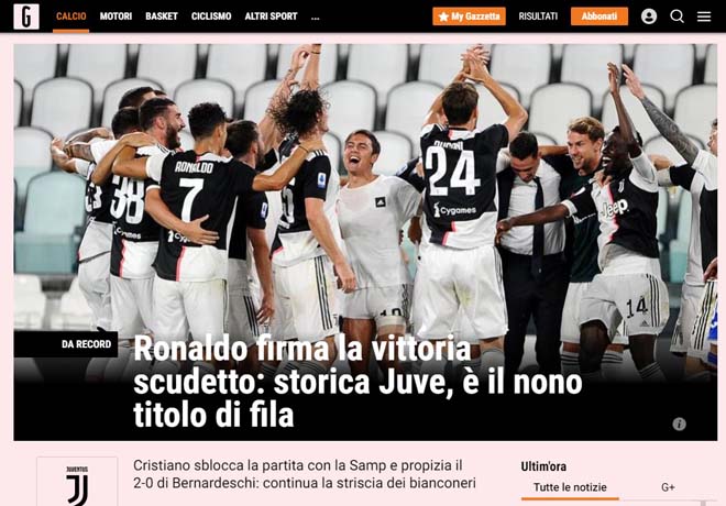 Juventus vô địch Serie A: Báo Italia tung hô Ronaldo, vinh danh chiến tích - 2