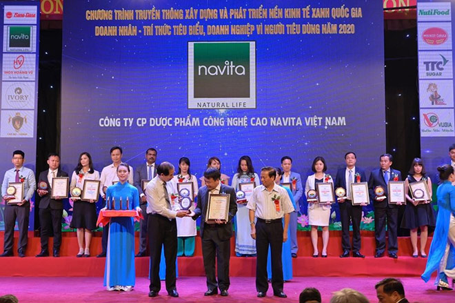 Navita được vinh danh&nbsp; “Top 10 thương hiệu vàng Việt Nam” bởi Viện Kinh kế và Văn hoá kết hợp với Trung tâm bảo bệ người tiêu dùng Việt Nam bình chọn.