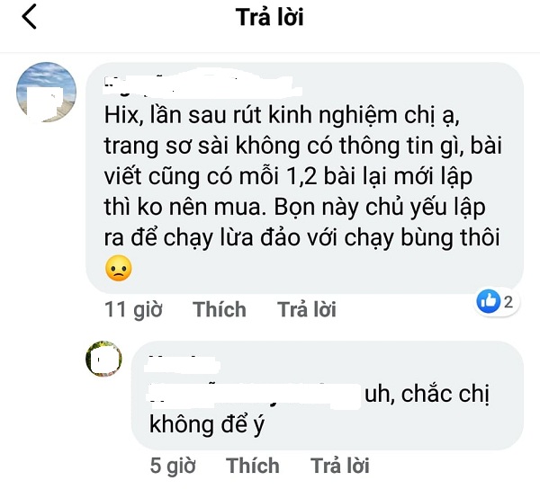 Trước chiêu trò bán hàng lừa đảo, nhiều người cũng tỏ ra bức xúc góp ý cùng chị Hải&nbsp;