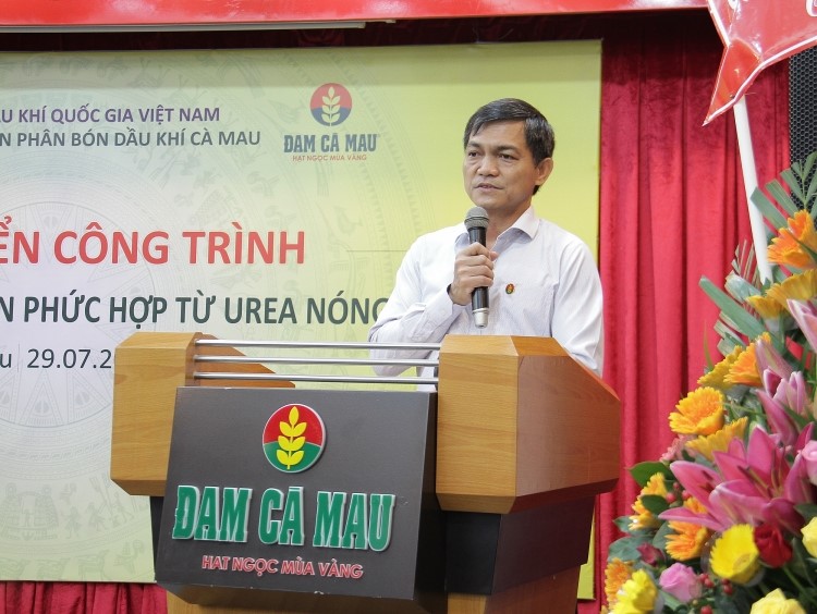 Đồng chí Văn Tiến Thanh, Tổng giám đốc PVCFC phát biểu tại buổi lễ