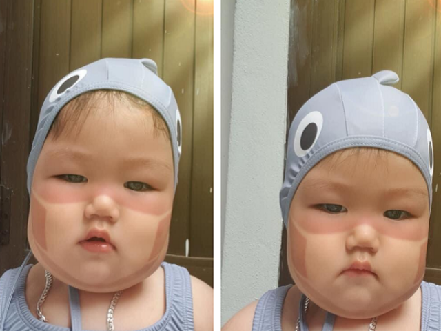 Bạn trẻ - Cuộc sống - Phát sốt với loạt ảnh em bé bị cháy nắng, in hình khẩu trang trên mặt