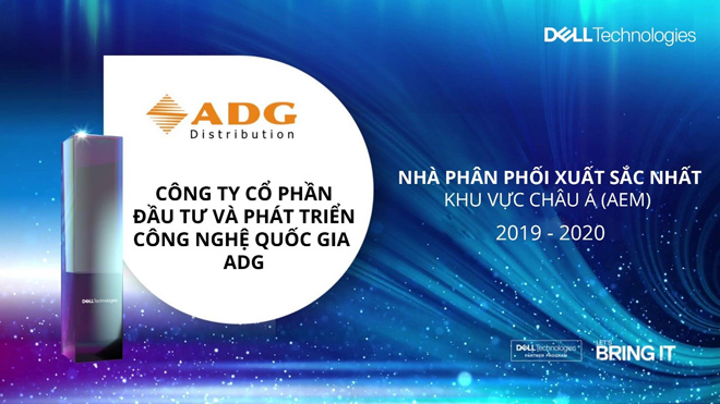 Dell Technologies trao giải thưởng Nhà Phân phối xuất sắc nhất thị trường Châu Á (AEM) năm 2019 - 2020 cho ADG - 2