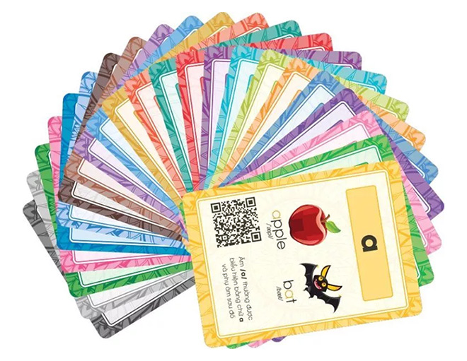 Mỗi thẻ là các âm vần khác nhau được phân biệt bởi nhiều màu sắc