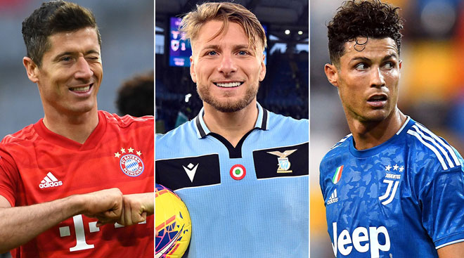 Immobile đã vượt qua hai chân sút sừng sỏ là Lewandowski và Ronaldo để giành "Chiếc giày vàng châu Âu"