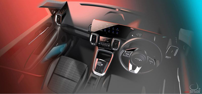 Kia Sonet 2021 lộ ảnh nội thất "xịn xò" như xe sang - 3