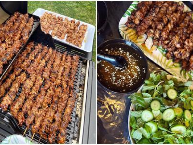 Ẩm thực - Hà Nội mưa mát mẻ, quá hợp để cả nhà thưởng thức món thịt xiên nướng thơm ngon
