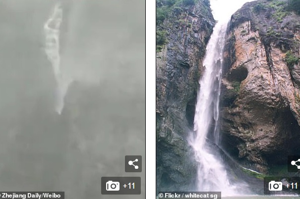 Thác nước núi Nhạn Đãng cao 190 mét, là một trong 4 thác nước lớn ở Trung Quốc.