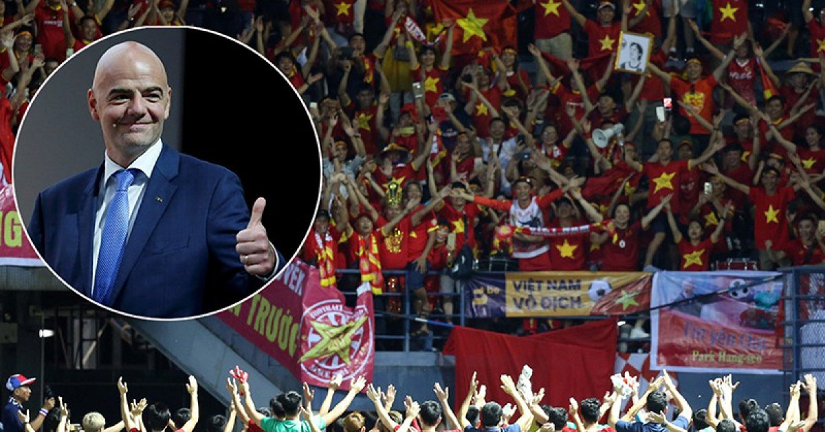 Lời hứa của Chủ tịch FIFA Gianni Infantino mở ra cơ hội lớn cho bóng đá Việt Nam. Ảnh: CTV - GETTY IMAGES