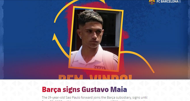 Trang chủ Barca công bố hợp đồng với SAO trẻ 19 tuổi