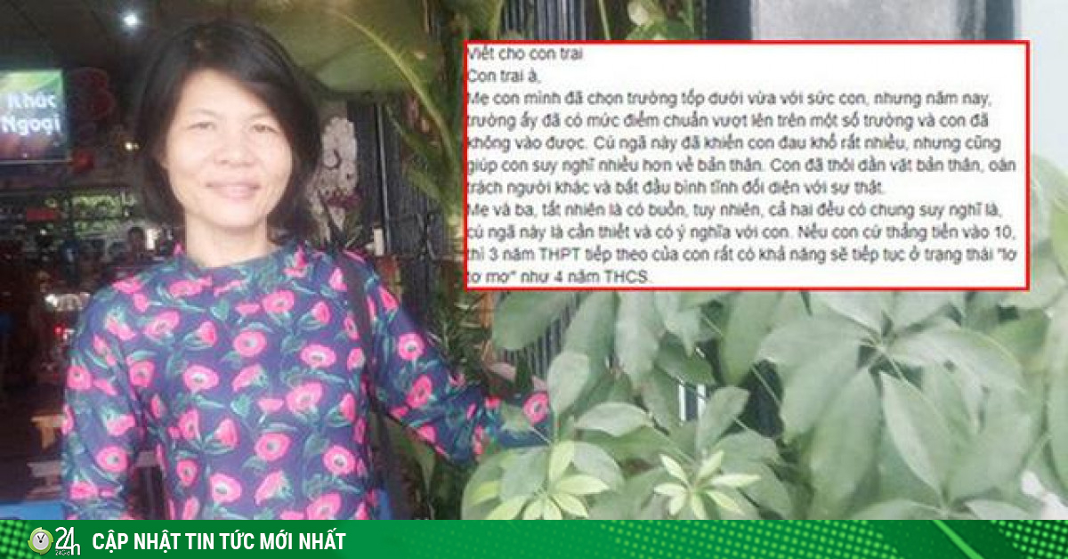 Con trai thi trượt lớp 10, mẹ phó hiệu trưởng gửi tâm thư xúc động