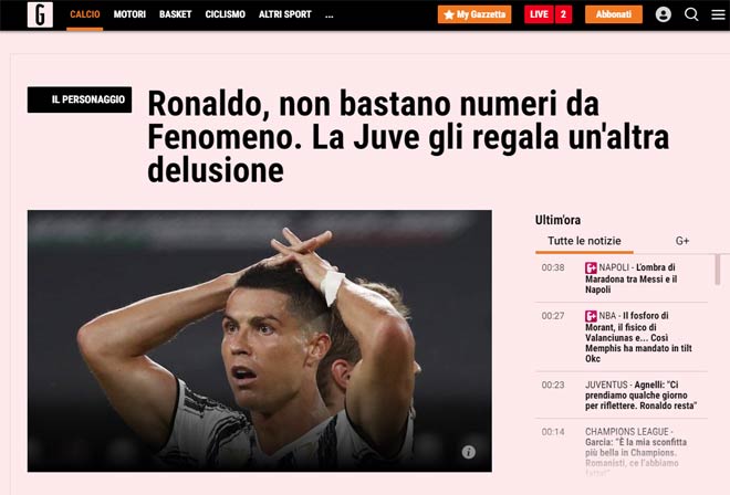 Juventus bị loại: Báo Ý khen Ronaldo là siêu nhân, đoán 2 HLV thay Sarri - 2