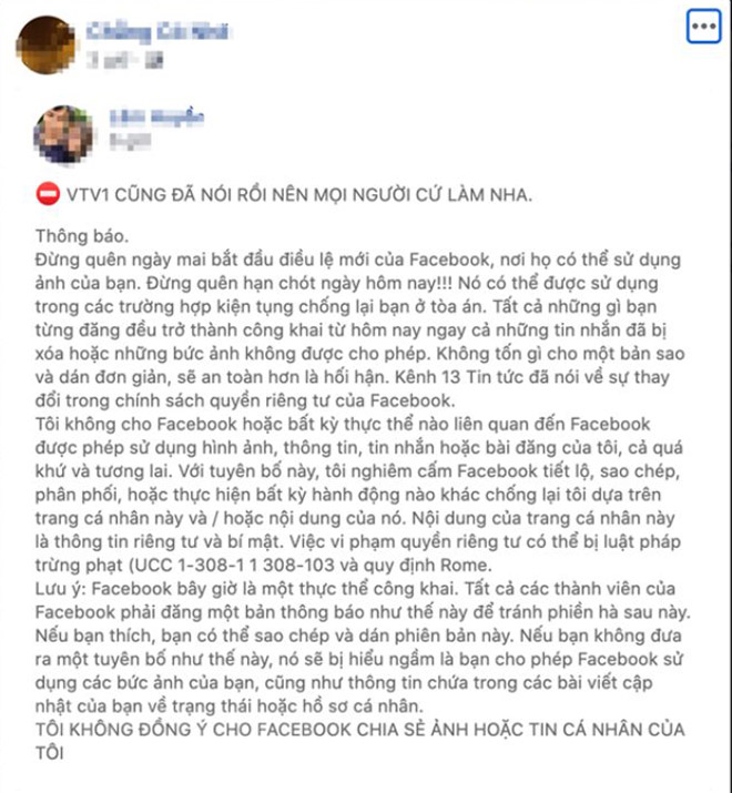 Nhiều người dùng Facebook mắc lừa trò đùa quyền riêng tư - 2